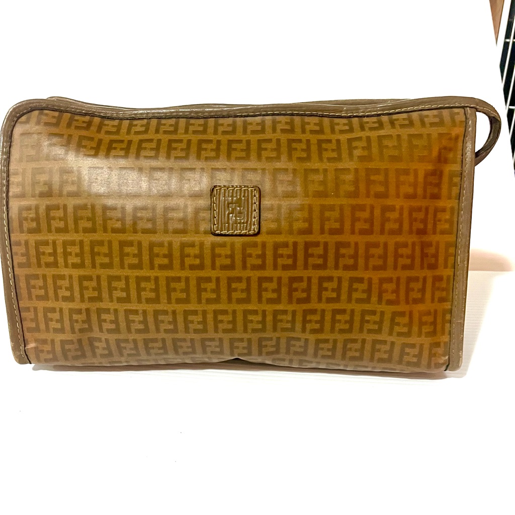 Authentic Fendi Beige Logo Fabric